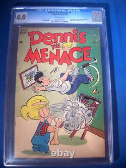 1953 DENNIS The MENACE #1 Standard Comics CGC 4.0 VG Off WHITE Pages