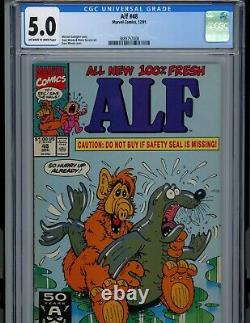ALF #48 1991 CGC 5.0 Off White to white pages Risque Banned Controversial Seal