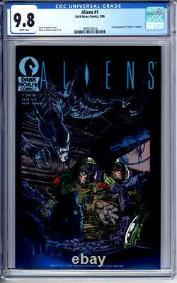 ALIENS #1 CGC 9.8 WHITE PAGES 1st APPEARANCE 1st PRINT DARK HORSE 1988