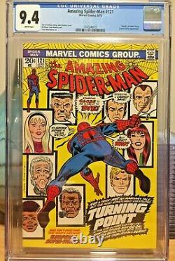 AMAZING SPIDER-MAN #121 CGC 9.4 WHITE PAGES Key Issue Death of Gwen Stacy