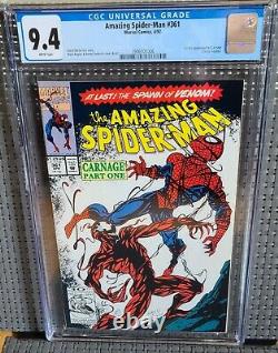 AMAZING SPIDER-MAN #361 CGC 9.4 (NM) WHITE Pages 1st Appear. Of Carnage
