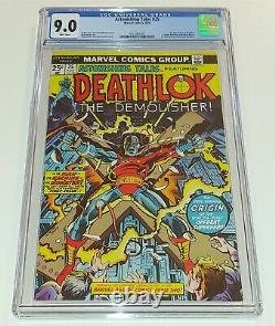 ASTONISHING TALES #25 1st appearance DEATHLOK 1974 CGC 9.0 white pages