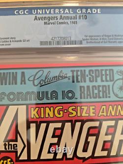 AVENGERS ANNUAL #10 (1981) CGC 9.2 NM- White Pages 1st ROGUE BRONZE KEY