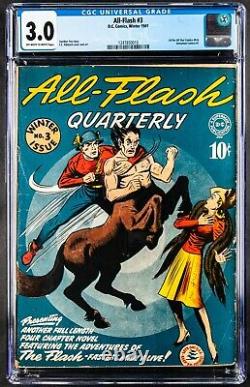 All-Flash #3 (DC Comics, 1941) CGC G/VG 3.0 Off White to White Pages