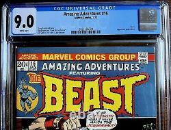 Amazing Adventures #16 CGC 9.0 (VF/NM) White Pages, Beast & Juggernaut, 1973