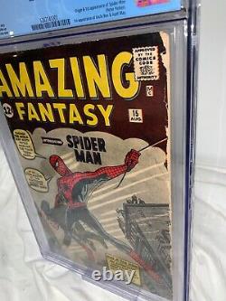 Amazing Fantasy #15 CGC 6.0 Unrestored Marvel 1st Spider-Man RARE WHITE PAGES