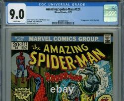 Amazing Spider-Man #124 1973 CGC 9.0 White Pages 1st App of Man-Wolf Comic Book