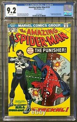 Amazing Spider-Man #129 CGC 9.2 1974 1st Punisher! White Pages! K10 214 cm