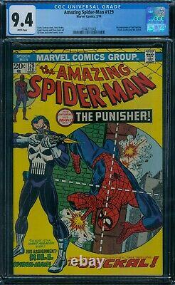 Amazing Spider-Man 129 CGC 9.4 1st Punisher White Pages