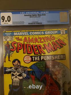 Amazing Spider-Man #129 CGC VF/NM 9.0 White Pages! 1st Punisher