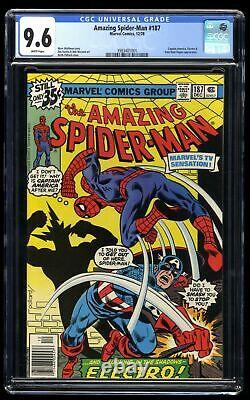 Amazing Spider-Man #187 CGC NM+ 9.6 White Pages Captain America