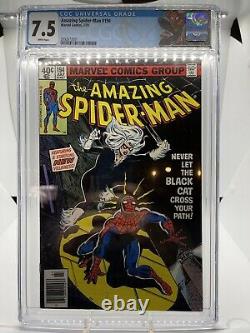 Amazing Spider Man #194 Cgc 7.5 Vf- 1st App Black Cat Marvel Comics White Pages