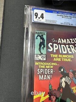 Amazing Spider-Man #252 CGC 9.4 White Pages? 1st Black Costume