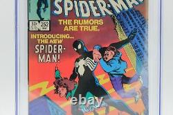 Amazing Spider-Man #252 CGC 9.8 NM/MT Direct White Pages 1st Black Suit Venom