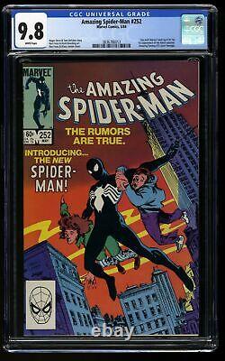Amazing Spider-Man #252 CGC NM/M 9.8 White Pages 1st Black Costume