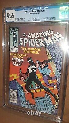 Amazing Spider-Man #252 Newsstand Edition CGC 9.6 White Pages 1st Black Costume