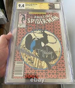 Amazing Spider-Man #300 CGC 9.4 Newsstand WHITE PAGES signed McFarlane 1st Venom