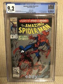 Amazing Spider-Man #361 (1992) Second printing CGC 9.2 White pages 1st Carnage