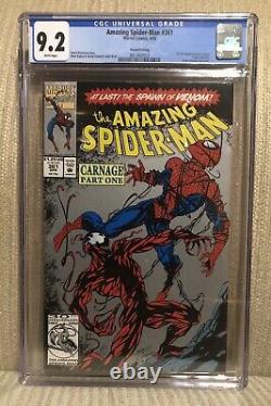 Amazing Spider-Man #361 (1992) Second printing CGC 9.2 White pages 1st Carnage