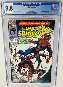 Amazing Spider-Man #361 CGC 9.8 White Pages 1st Appearance of Carnage Venom 2