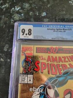 Amazing Spider-Man #375 CGC 9.8 White Pages Venom Appearance Holo-grafx cover