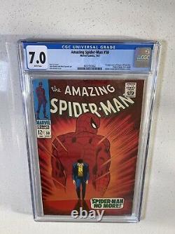 Amazing Spider-Man #50 CGC 7.0 White Pages 1st Appearance Kingpin Wilson Fisk