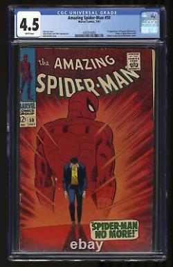 Amazing Spider-Man #50 CGC VG+ 4.5 White Pages 1st Full Appearance Kingpin