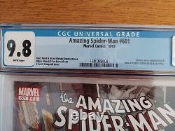 Amazing Spider-Man # 601 CGC 9.8 J Scott Campbell Classic Mary Jane White Pages