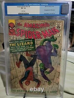Amazing Spider-Man #6 CGC 7.5 1st App of the Lizard OLD LABEL WHITE pages