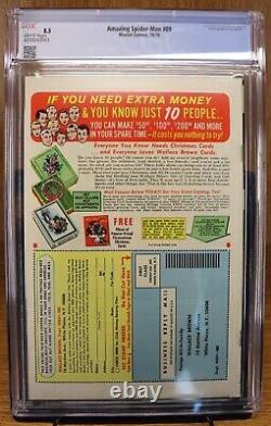 Amazing Spider-Man #89 CGC 8.5 White Pages Doctor Octopus Marvel Comic 1970