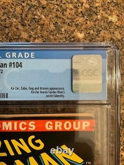 Amazing Spider-man #104 Cgc 6.5 (kraven Appearance) Cream To Off-white Pages