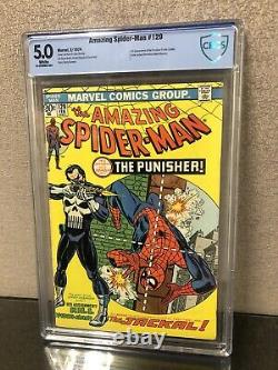 Amazing Spider-man #129 Cbcs 5.0 White Pages 1st Appearance Of Punisher Cgc