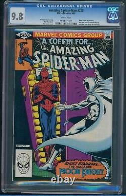 Amazing Spider-man #220 CGC 9.8 White Pages 1981 Moon Knight Cover