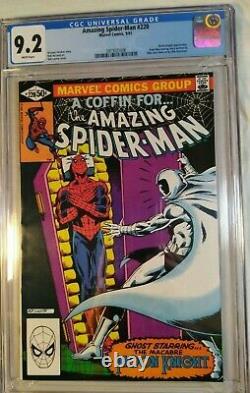 Amazing Spider-man #220 Cgc 9.2 White Pages! 1st Moon Knight! 1981 Unpressed