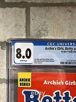 Archie's Girls Betty and Veronica # 124 1966 CGC 8.0 White Pages