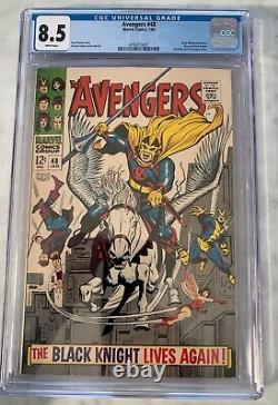 Avengers #48 CGC 8.5 1st BLACK KNIGHT III freshly graded with WHITE pages