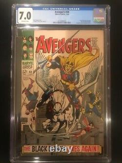 Avengers #48 cgc 7.0 off-white pages 1st new Black Knight