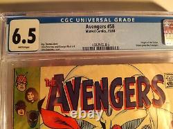 Avengers #58, CGC 6.5, White Pages, Origin of Vision, Roy Thomas, MCU, Disney+