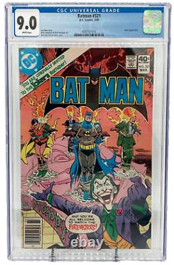 BATMAN #321 CGC Graded 9.0 White Pages Classic JOKER Cover Appearance DC
