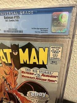 Batman # 155 May 1963 CGC 8.0 Off-White pages, 1st App Penguin, Moldoff Cover