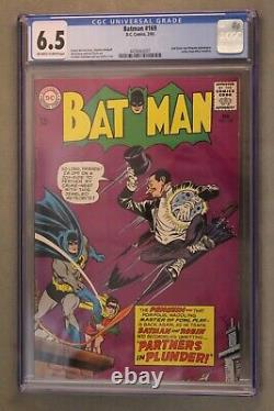 Batman #169 D. C. Comics, 2/65 CGC Graded at 6.5 Off-White to White Pages