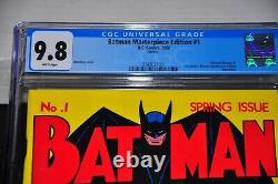 Batman 1 Masterpiece Edition CGC 9.8 White Pages 2000 HIGHEST GRADED 1940