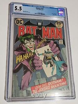 Batman 251 CGC 5.5 (OW-to-White Pages) Classic Cover! (Joker Appearance)