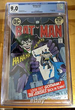 Batman #251, D. C. 1973, CGC 9.0 White Pages, Neal Adams Cover