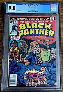 Black Panther #1 (Marvel 1977) CGC 9.0 1st Solo Title White Pages VF/NM