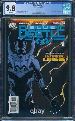 Blue Beetle #1 CGC 9.8 White Pages 1st Jamie Reyes Blue Beetle Series DC 2006