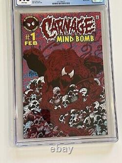CARNAGE MIND BOMB #1 CGC 9.8 White Pages Marvel 1996 Red Foil Cover READ DESC