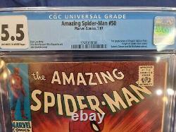 CGC 5.5 Amazing Spider-Man #50 Kingpin First App Wite To Off White Pages
