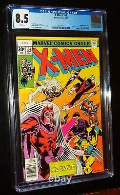 CGC X-MEN #104 1977 Marvel Comics CGC 8.5 Very Fine + White Pages KEY ISSUE