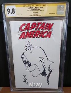Captain America #700 Sketch Cover CGC Signature Series 9.8 White Pages